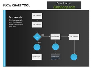 Text example This is an example text. Go ahead an replace it with your own text.  YES NO Text Example Text Text Example Text Example Text Example Text Example Text Example FLOW CHART  TOOL 