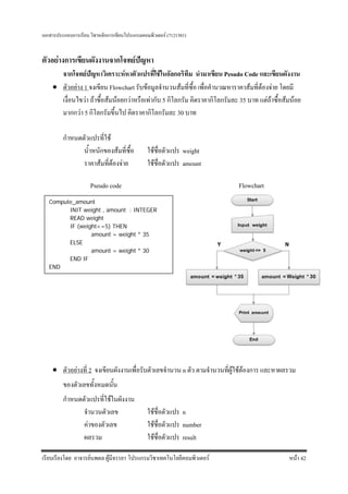 การเขียนผังงาน(Flowchart) | PDF