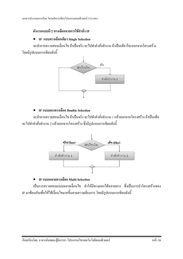 การเขียนผังงาน(Flowchart) | PDF