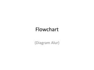 Flowchart
(Diagram Alur)
 