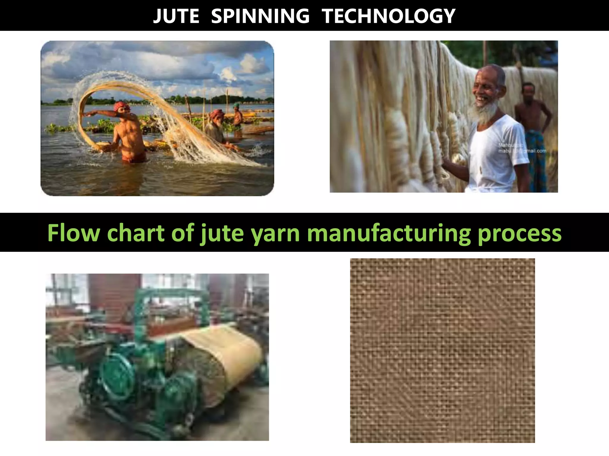jute yarn manufacturing process PPT