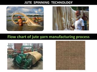 Flow chart of jute yarn manufacturing process
JUTE SPINNING TECHNOLOGY
 