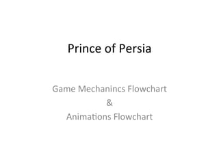 Prince	
  of	
  Persia	
  

Game	
  Mechanincs	
  Flowchart	
  
             &	
  
  Anima6ons	
  Flowchart	
  
 