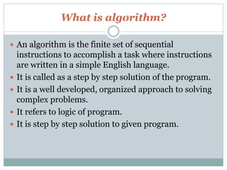 Flowcharts and algorithms | PPT