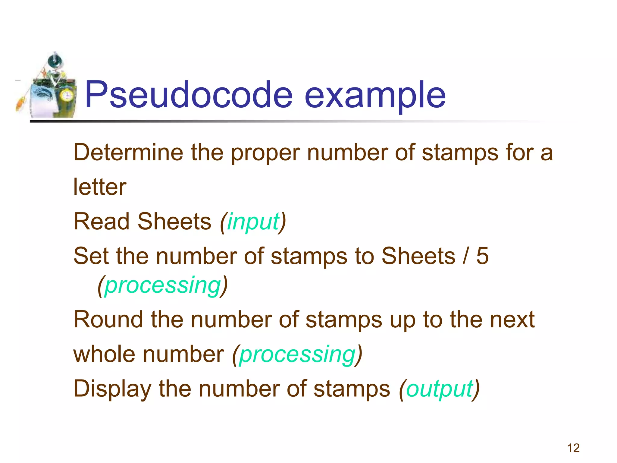 Flowcharts and pseudocodes | PPT
