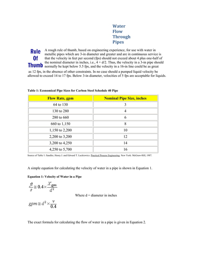 Flow charts for pipes PDF