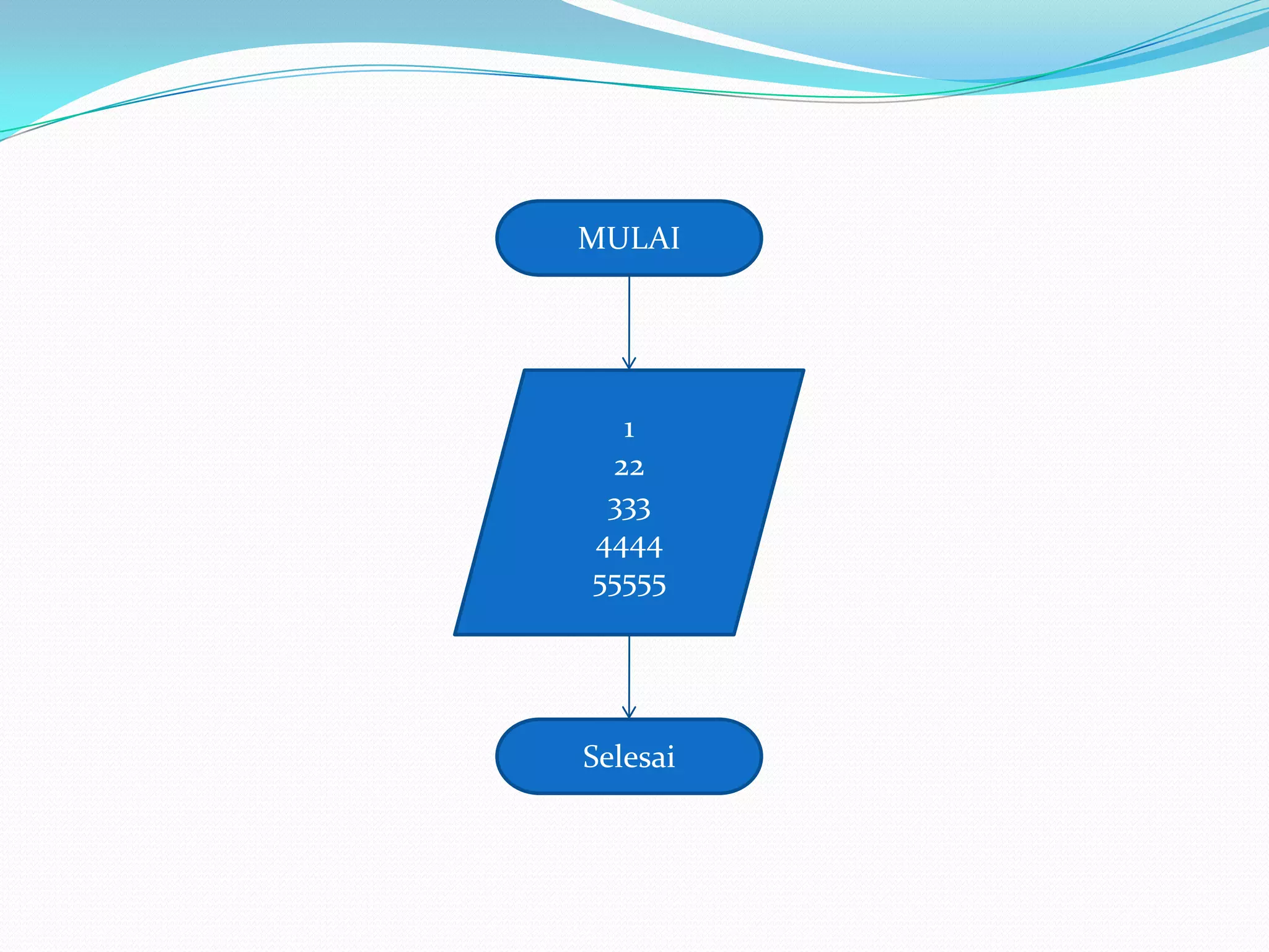MULAI

1
22
333
4444
55555

Selesai

 