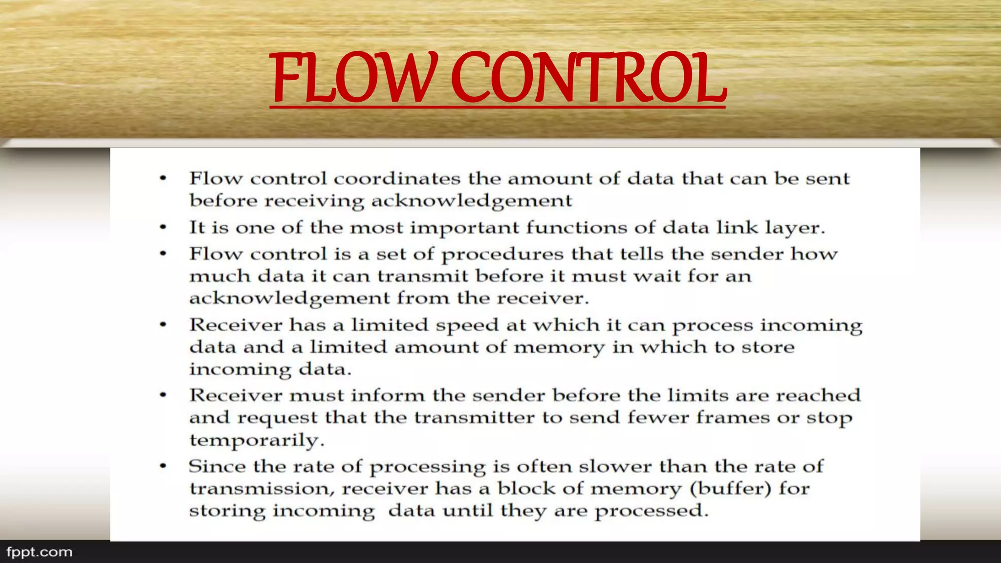 Flow control in Computer Network | PPTX