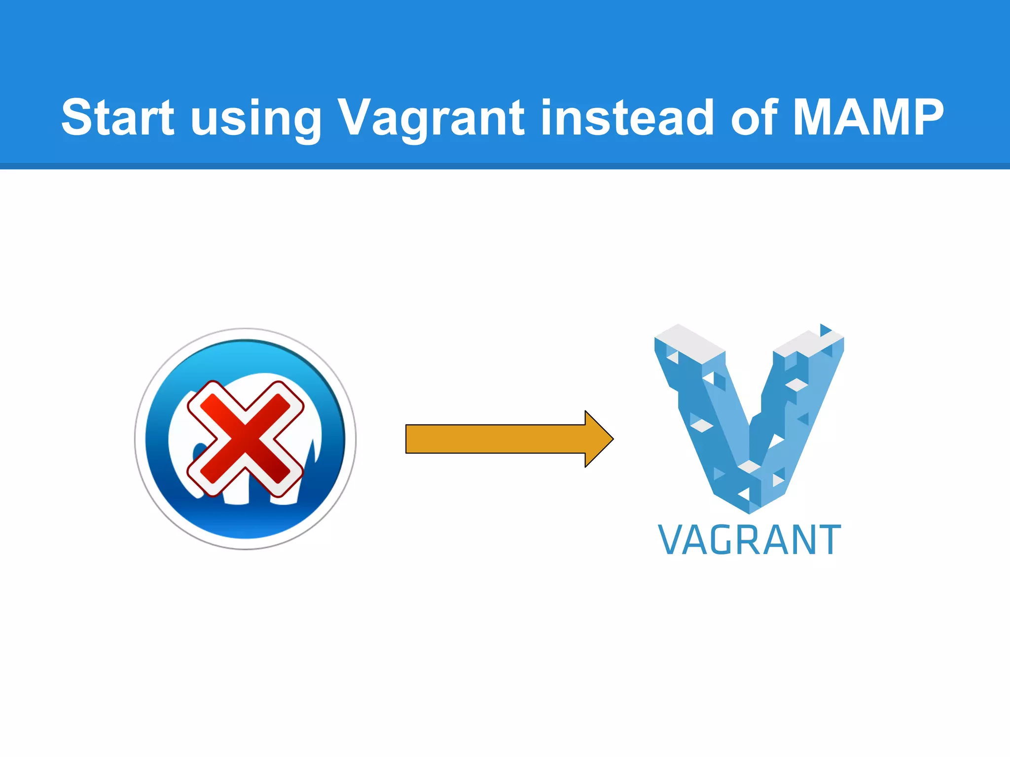 Start using Vagrant instead of MAMP
 