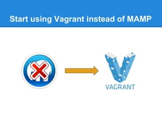 Start using Vagrant instead of MAMP
 