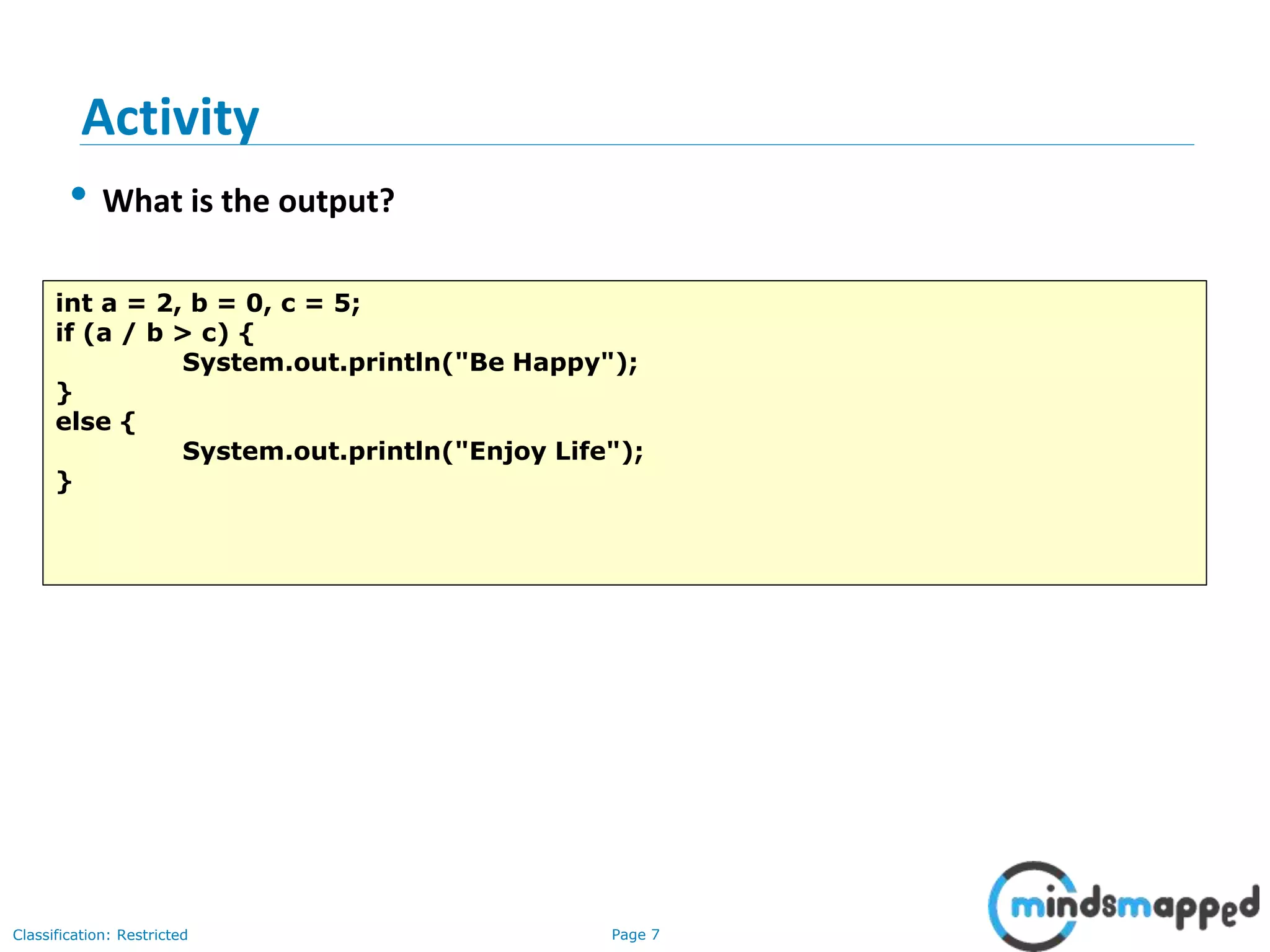 Session 07 - Flow Control Statements | PPTX
