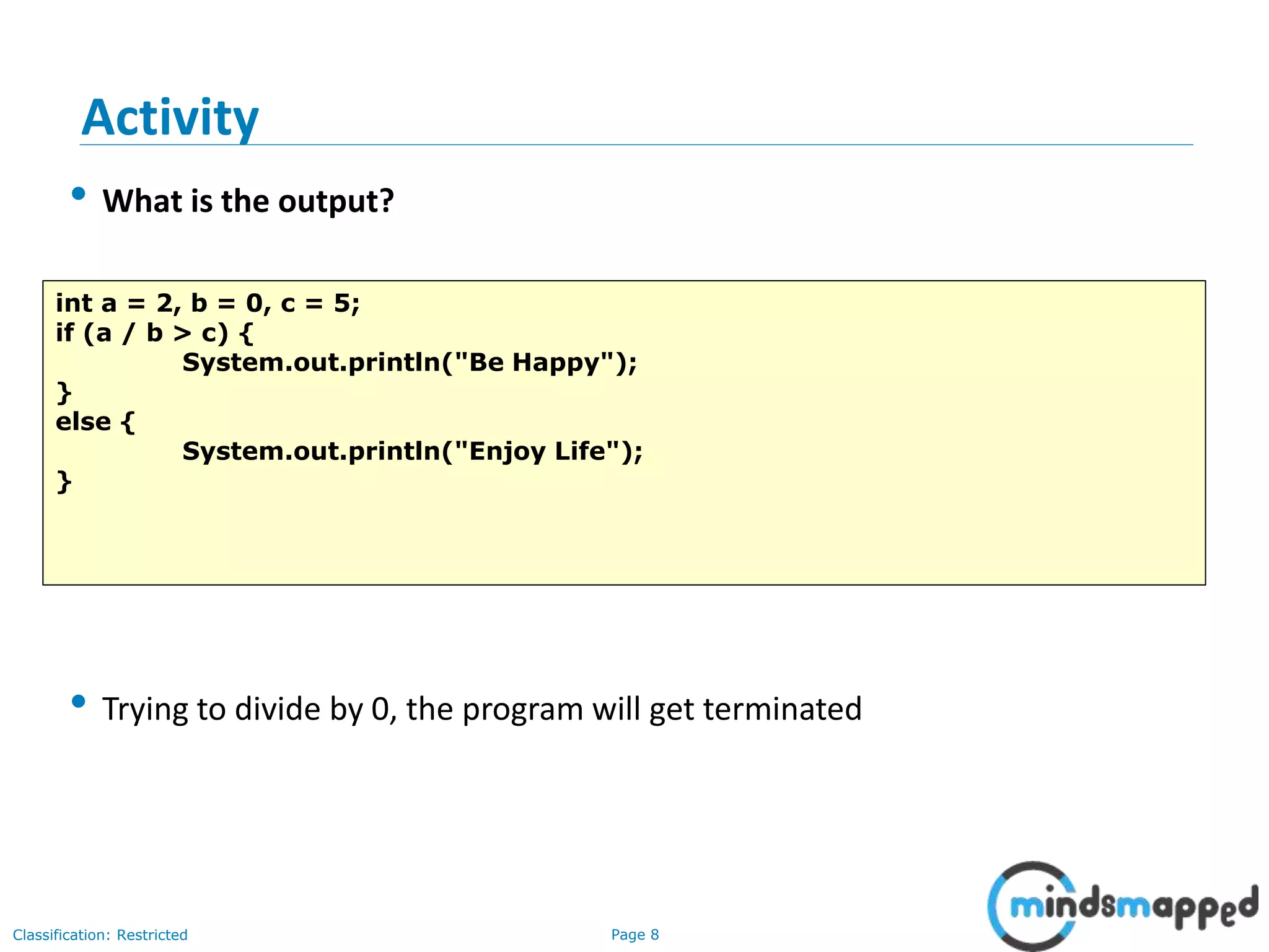 Session 07 - Flow Control Statements | PPTX
