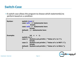 Session 07 - Flow Control Statements | PPTX