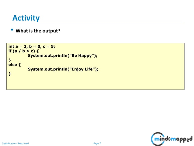 Session 07 - Flow Control Statements | PPTX