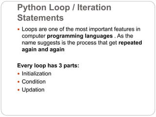 Types of Statements in Python Programming Language | PPT