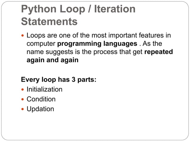 Types of Statements in Python Programming Language | PPTX