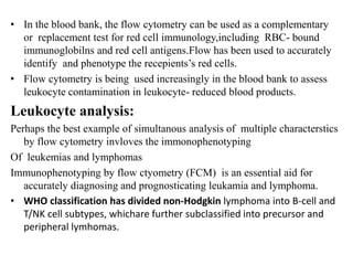Flow cytometry for cell componenet analysis | PPTX