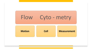 Flow Cyto - metry
Motion Cell Measurement
 
