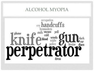 ALCOHOL MYOPIA
 