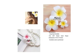 MOQ:50PCS
Item/No:FHH1501
7cm DIY flower head flower
Dimensions: 4-5-6-7-8-9cm
Available colors:customized
 