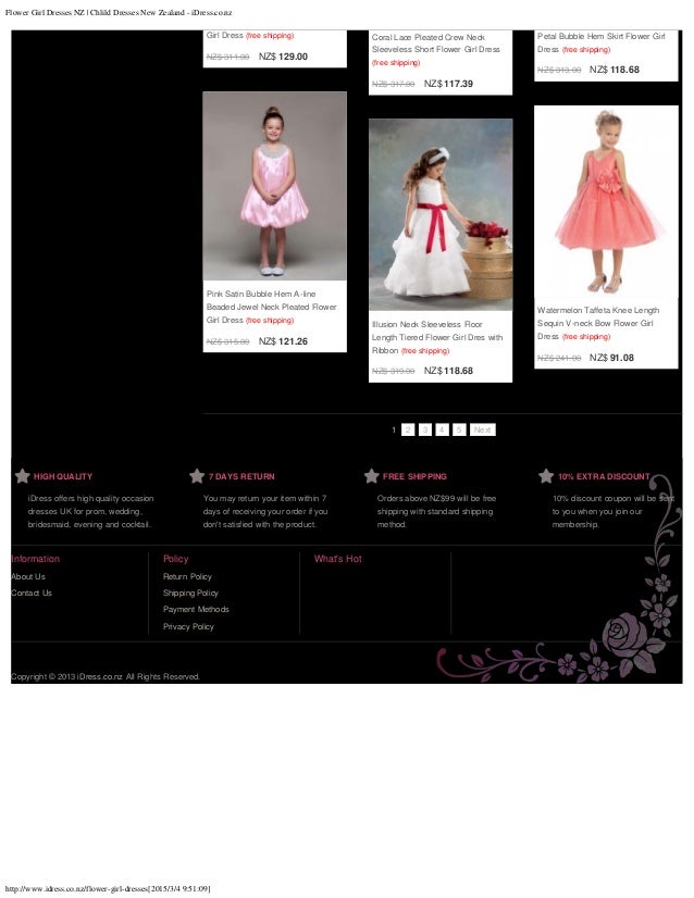 Flower girl dresses nz chlild dresses new zealand idress.co.nz