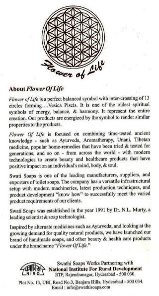 Flower of life product list.