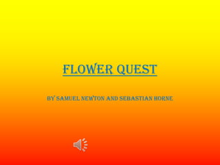 Flower quest
By Samuel Newton and Sebastian Horne

 