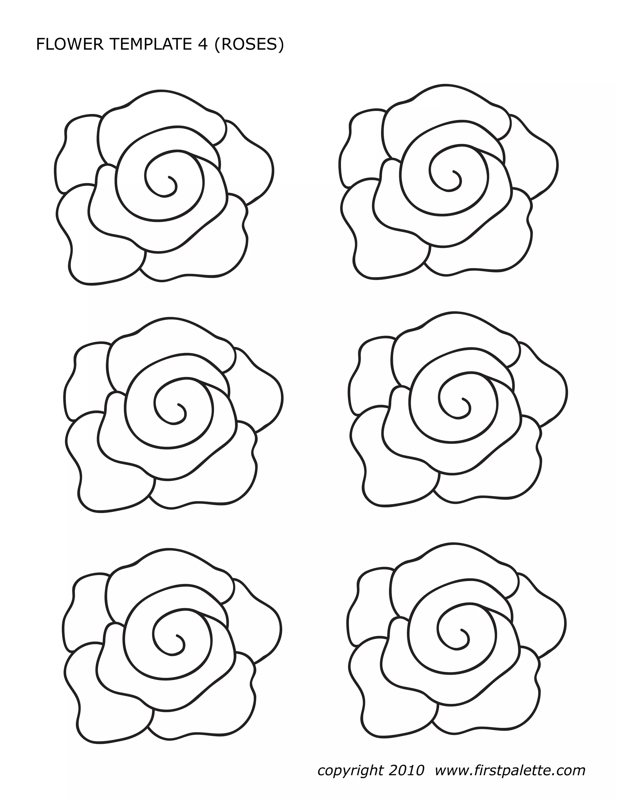 Stacked Roses Template Flowers set3-roses | PDF