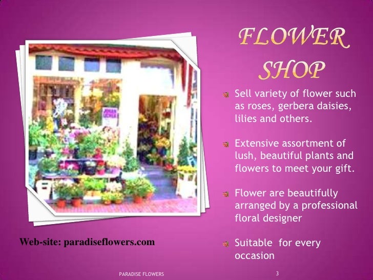 flower shop advertisement