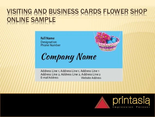 Elegant 60 Visiting Card Flower Shop