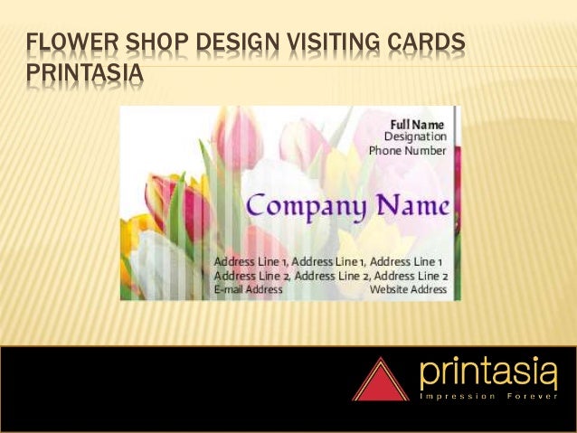 Elegant 50 Flower Visiting Card