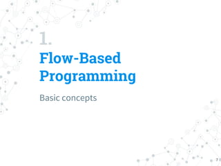 1.
Flow-Based
Programming
Basic concepts
7
 