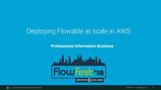 FLOWFEST - NOVEMBER 2018PROFESSIONAL INFORMATION BUSINESS
Professional Information Business
Deploying Flowable at scale in AWS
1
 