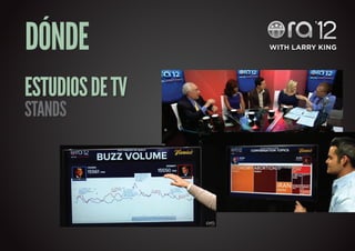 DÓNDE
ESTUDIOS DE TV
STANDS
 