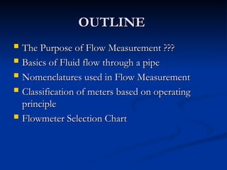 Process Flow Flow Instruments Process Pipeline flow_instruments_part_1.ppt