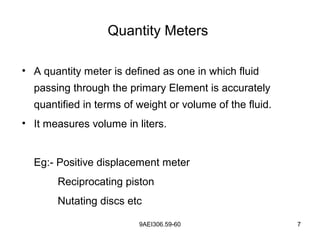 Quantification Meter Flow measurement | PPT