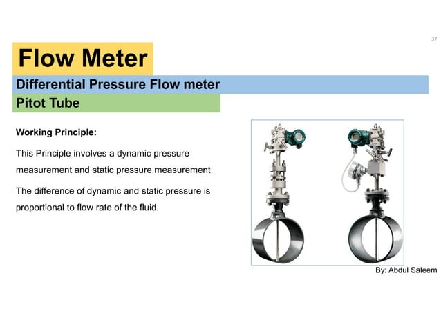 Flowmeters is the instrument used for measuring flow in equipment. | PDF
