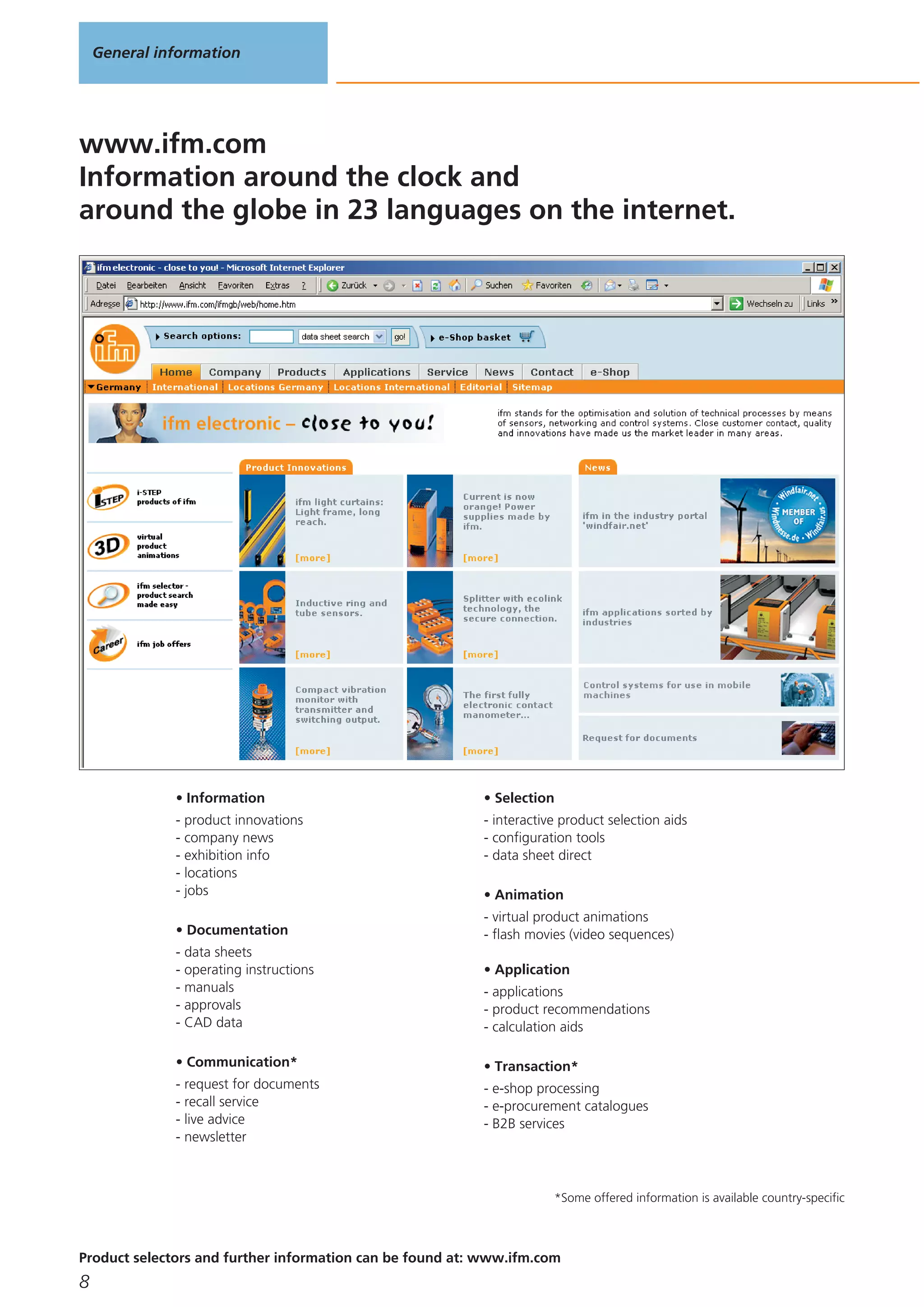 ifm Flow Meters and Sensors - 2012 Brochure | PDF | Manufacturing ...