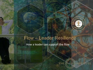 Flow – Leader Resilience
How a leader can support the flow
 
