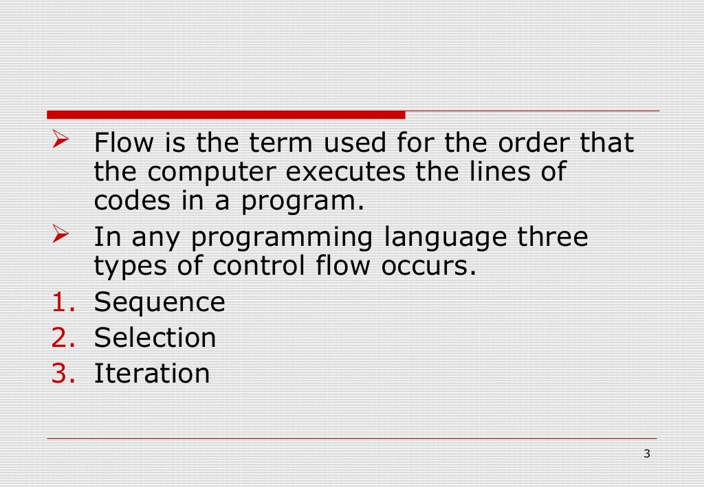 Flow of control c++