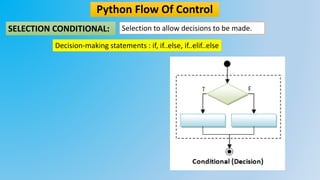 FLOW OF CONTROL-INTRO PYTHON | PPTX | Programming Languages | Computing