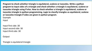 FLOW OF CONTROL-NESTED IFS IN PYTHON | PPTX | Programming Languages ...