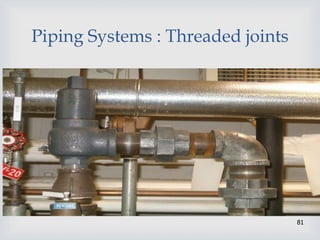 81
Piping Systems : Threaded joints
 