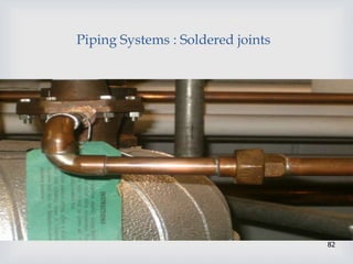 82
Piping Systems : Soldered joints
 