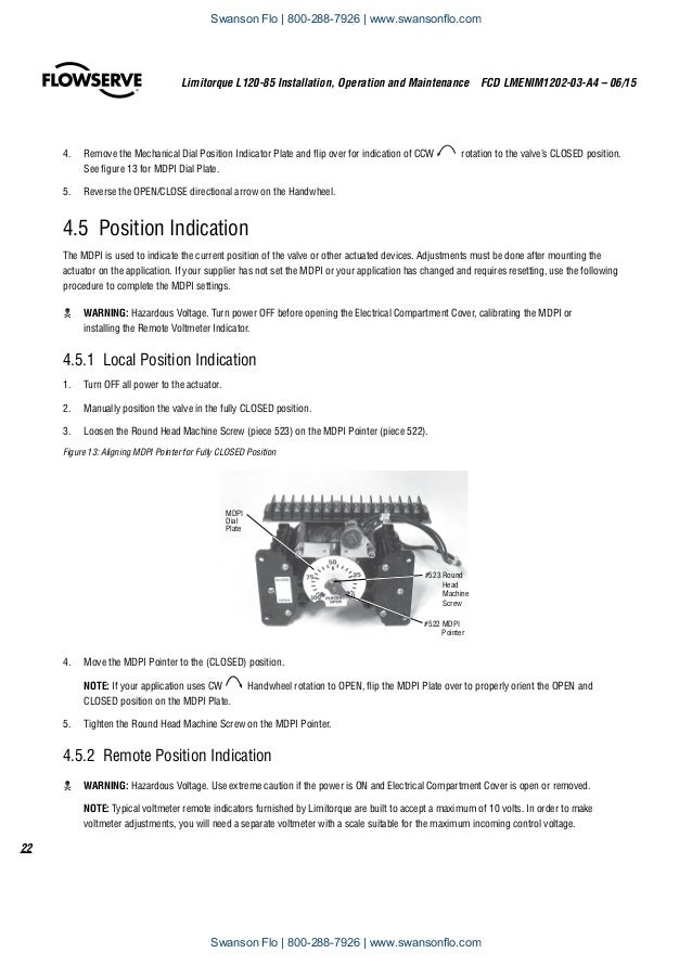 Flowserve Limitorque L120-85 Electric Actuator IOM limitorque wiring diagram 