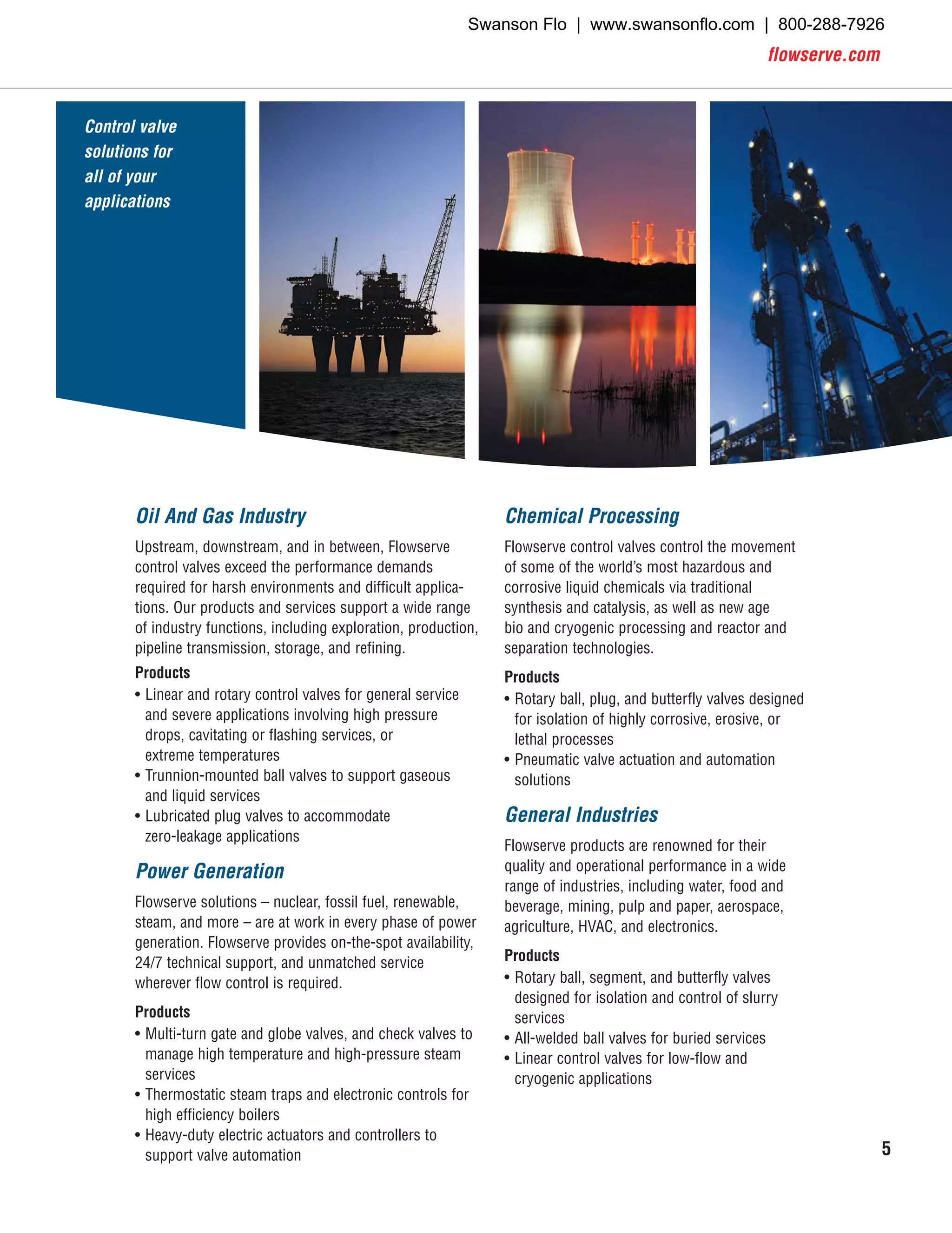 Flowserve Control Valve Product Guide (Valtek, Kammer) | PDF
