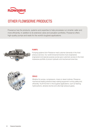 Flowserve Valve, Actuation and Instrumentation Portfolio | PDF