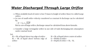 Water Discharged Through Large Orifice
$ɧƦɛƴ'ƶ 33
 