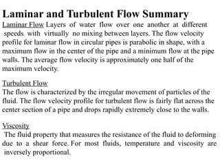 Comprehensive Fluid Mechanics: Flow Types, Head Losses, and Pipe ...