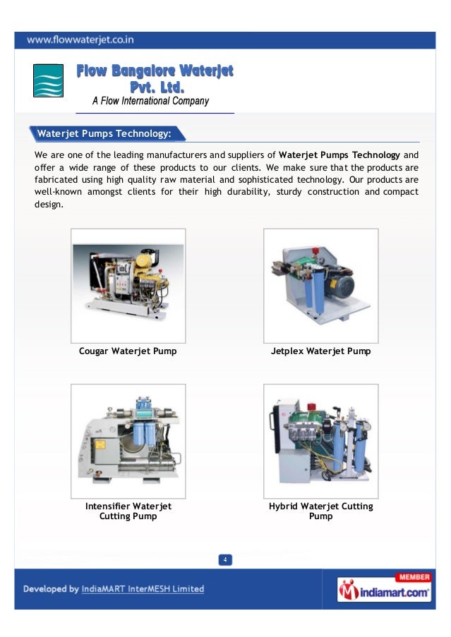 Flow Bangalore Waterjet Pvt. Ltd., New Delhi, Waterjet Flow Bangalore Waterjet Pvt. Ltd., New Delhi, Waterjet